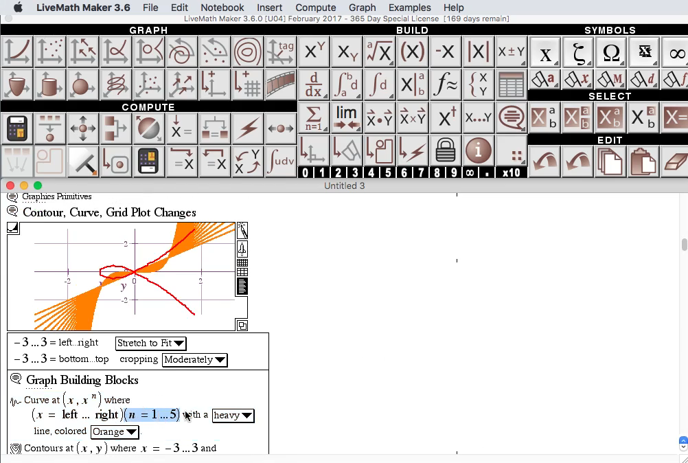 LiveMath Movie Contour Grid Changes